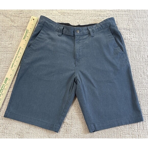 Volcom Chino Khaki Shorts Mens Size 32 X 10 Blue Cotton/Polyester - Picture 1 of 11